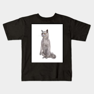 Adorable Siberian Gray Kids T-Shirt